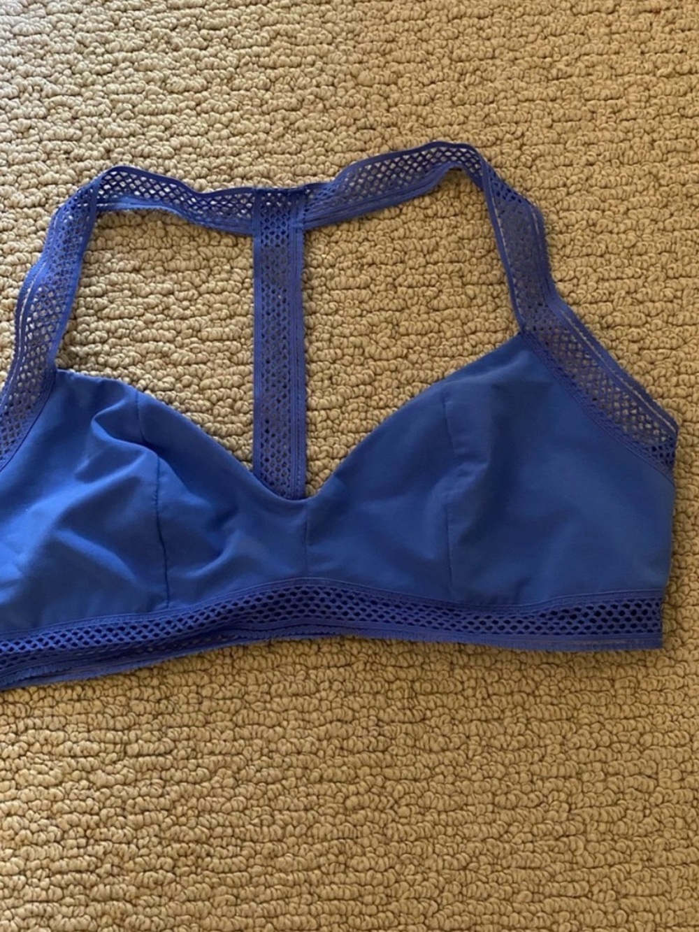 Free People Royal Blue Crochet Racerback Bralette